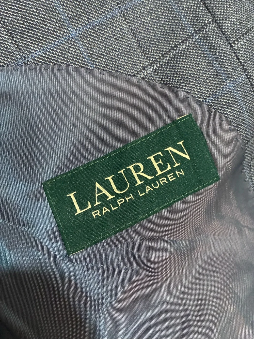 NWT Lauren Ralph Lauren Men’s Silk Wool Windowpane Plaid Blazer Size 60L